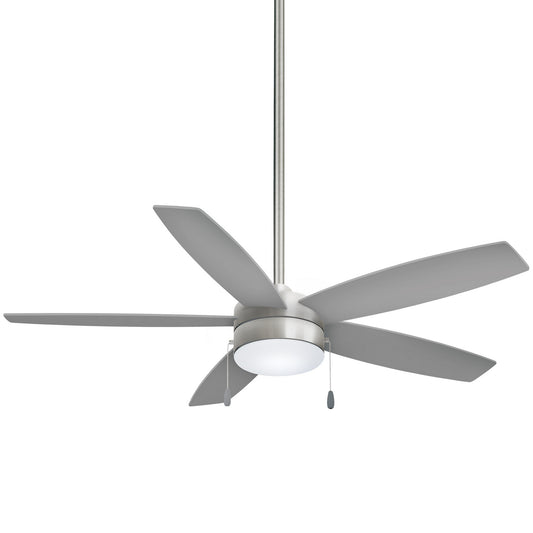 Airetor 52"Ceiling Fan in Brushed Nickel With Silver Blades