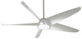 Ellipse 60"Ceiling Fan in Brushed Nickel With Silver Blades