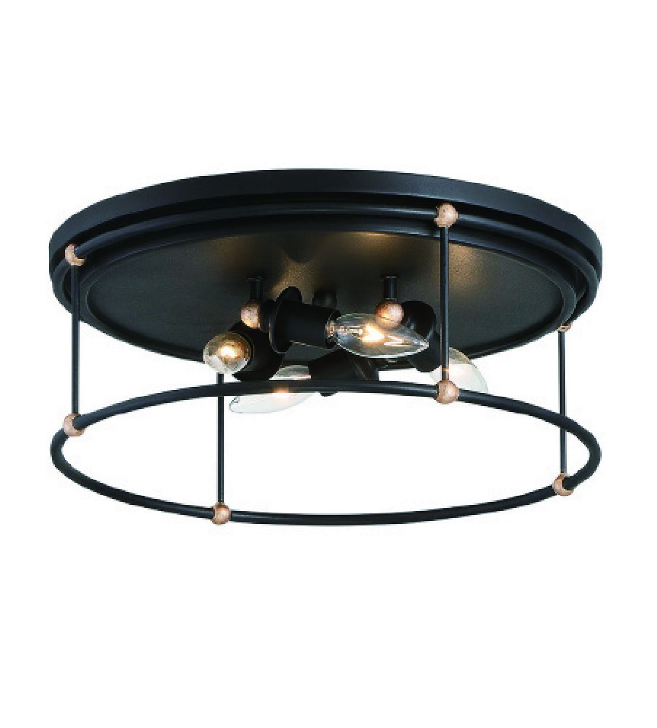 Westchester County Four Light Flush Mount in Sand Coal w/Skyline Gold Leaf