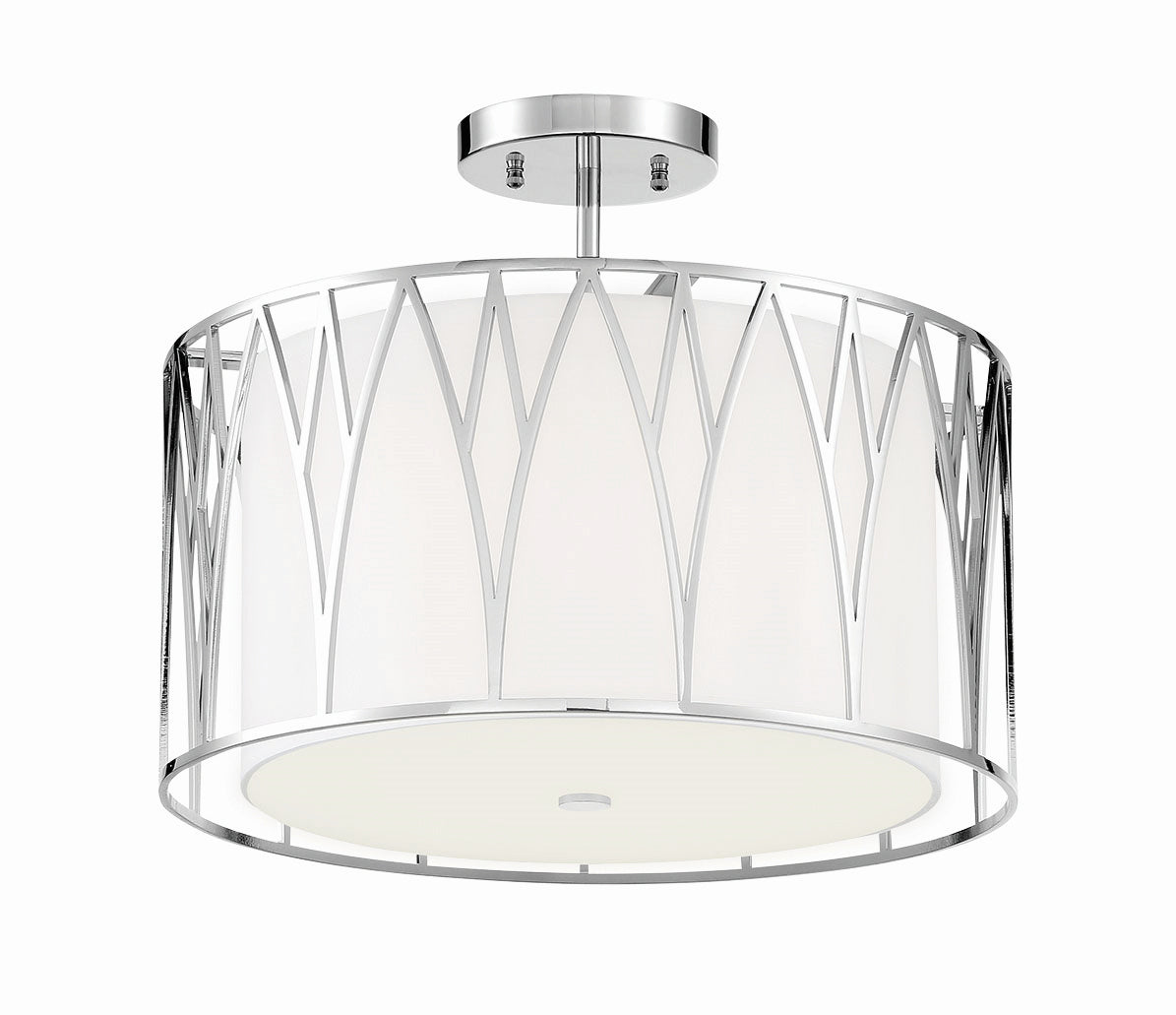 Regal Terrace LED Semi Flush Mount in Polished Nickel