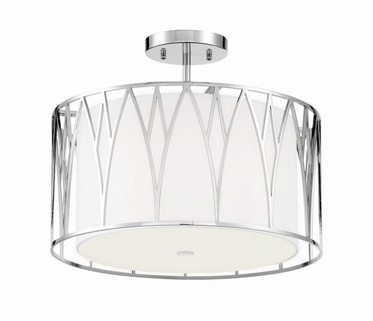 Regal Terrace LED Semi Flush Mount in Polished Nickel