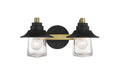 Westfield Manor Two Light Bath in Sand Coal w/Soft Brass
