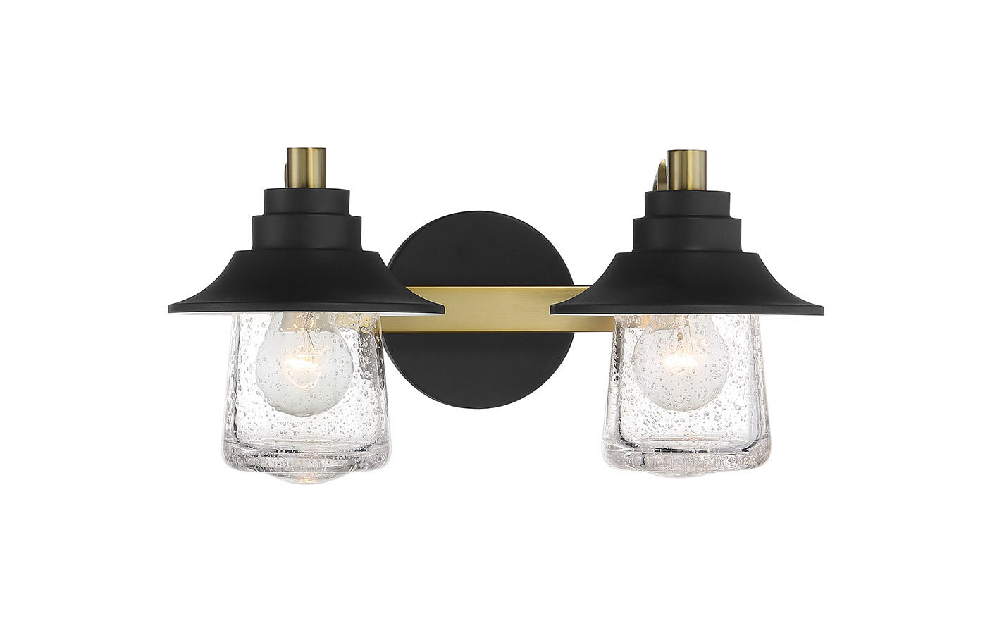 Westfield Manor Two Light Bath in Sand Coal w/Soft Brass