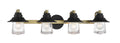 Westfield Manor Four Light Bath in Sand Coal w/Soft Brass