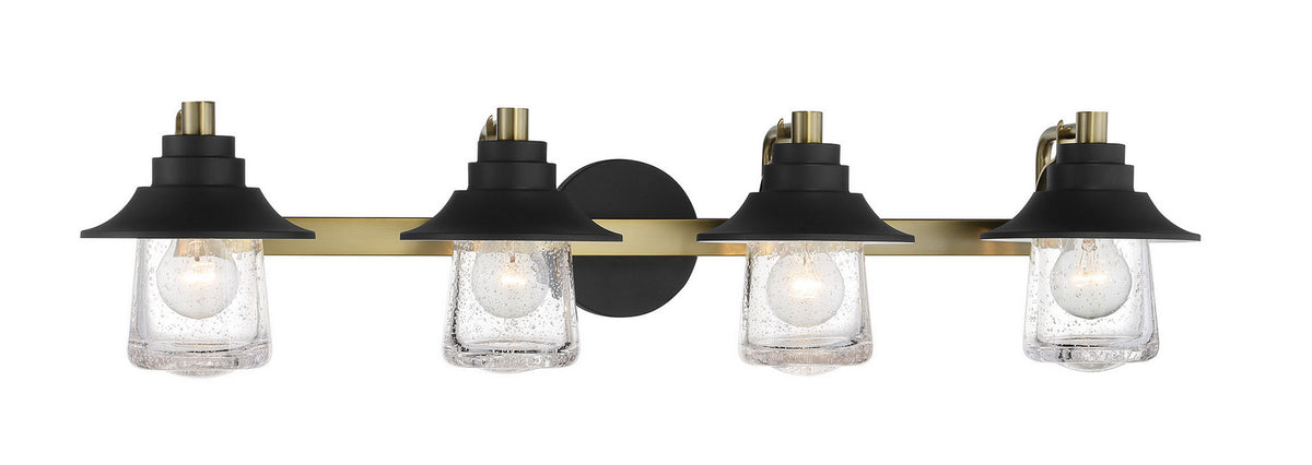 Westfield Manor Four Light Bath in Sand Coal w/Soft Brass
