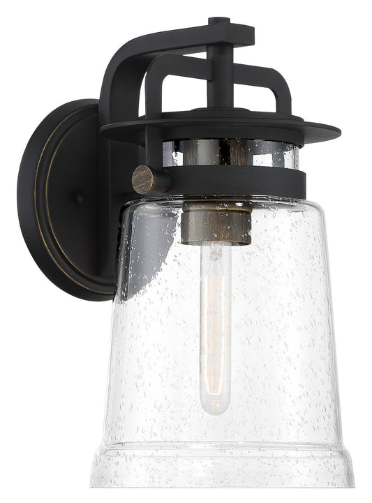 Maribel Heights One Light Outdoor Wall Mount in Sand Coal w/Gold Highlights