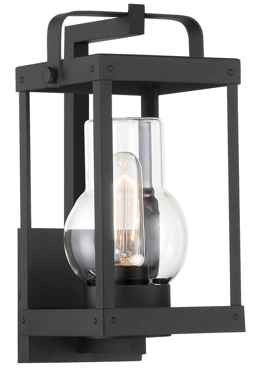 Sullivans Landing One Light Outdoor Wall Lantern in Sand Coal