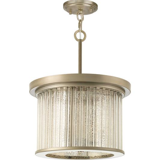 Point Dume-Sequit Point Three Light Semi Flush Mount in Antique Nickel