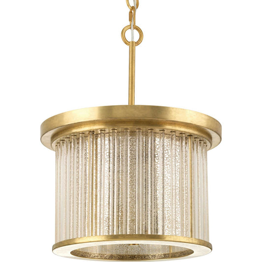 Point Dume-Sequit Point Three Light Semi Flush Mount in Brushed Brass