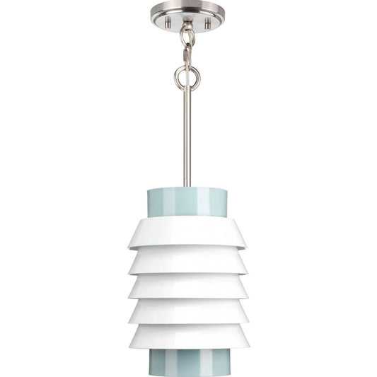 Point Dume-Onshore One Light Pendant in Brushed Nickel