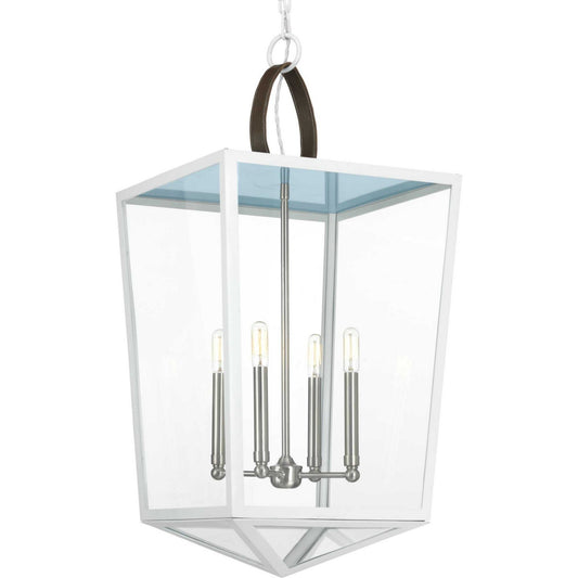 Point Dume-Shearwater Four Light Foyer Pendant in White
