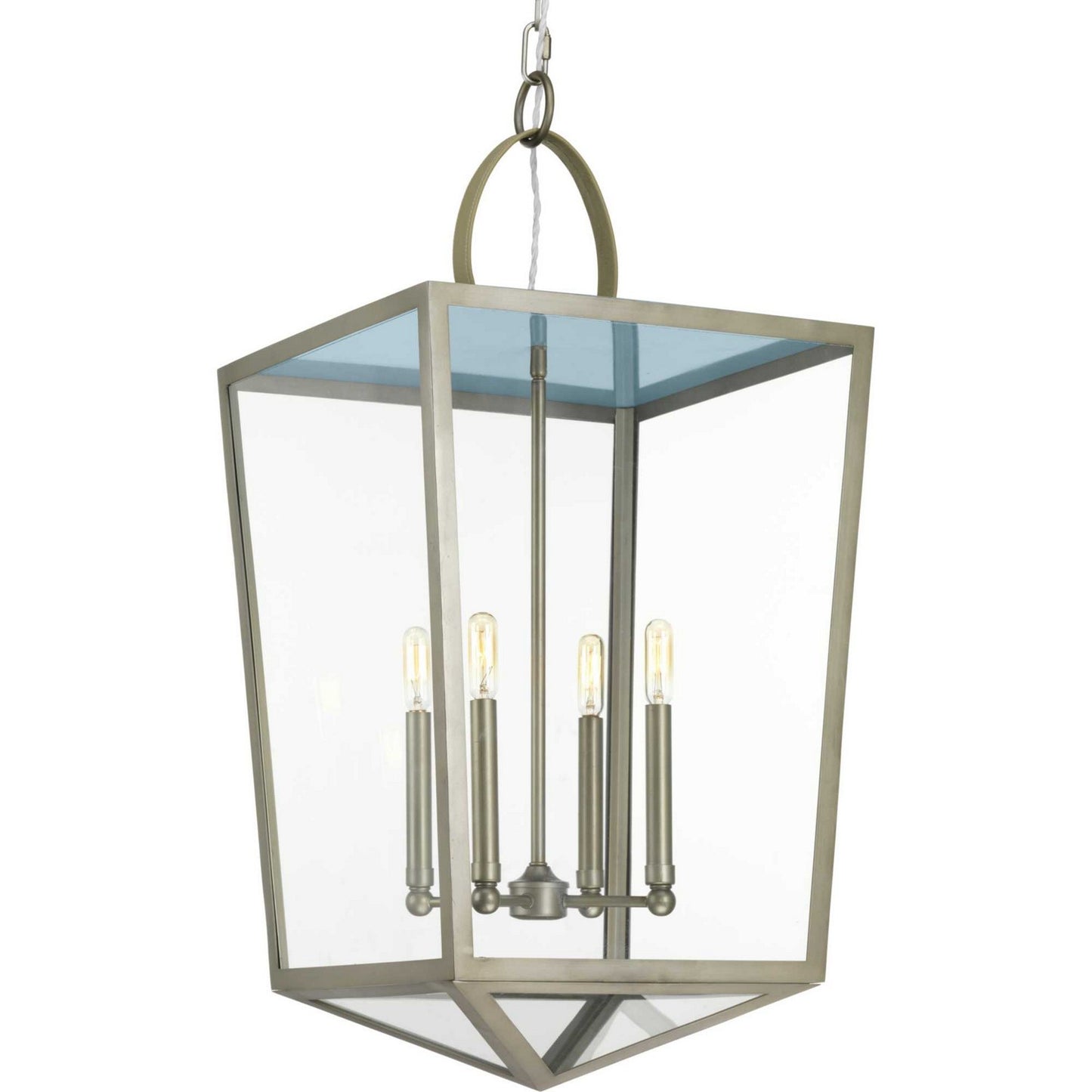 Point Dume-Shearwater Four Light Foyer Pendant in Antique Nickel