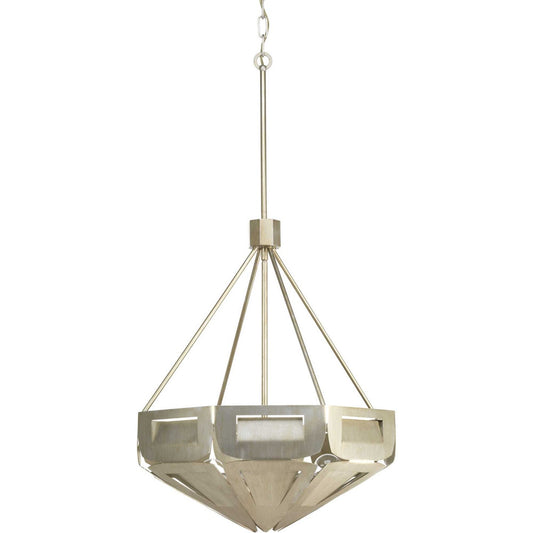 Point Dume-Yerba Four Light Pendant in Silver Ridge