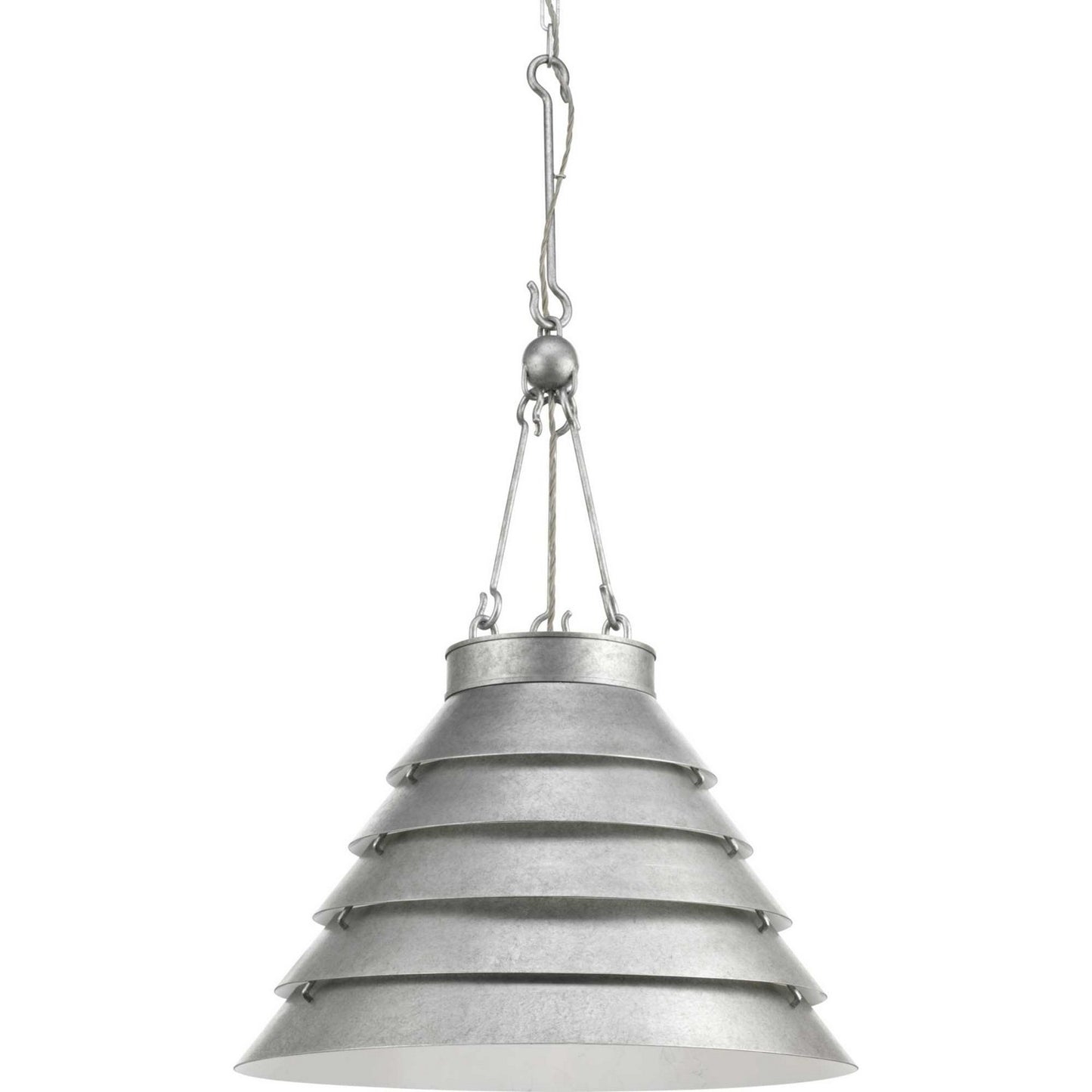 Progress Lighting - P500200-141 - Three Light Pendant - Point Dume-Surfrider - Galvanized
