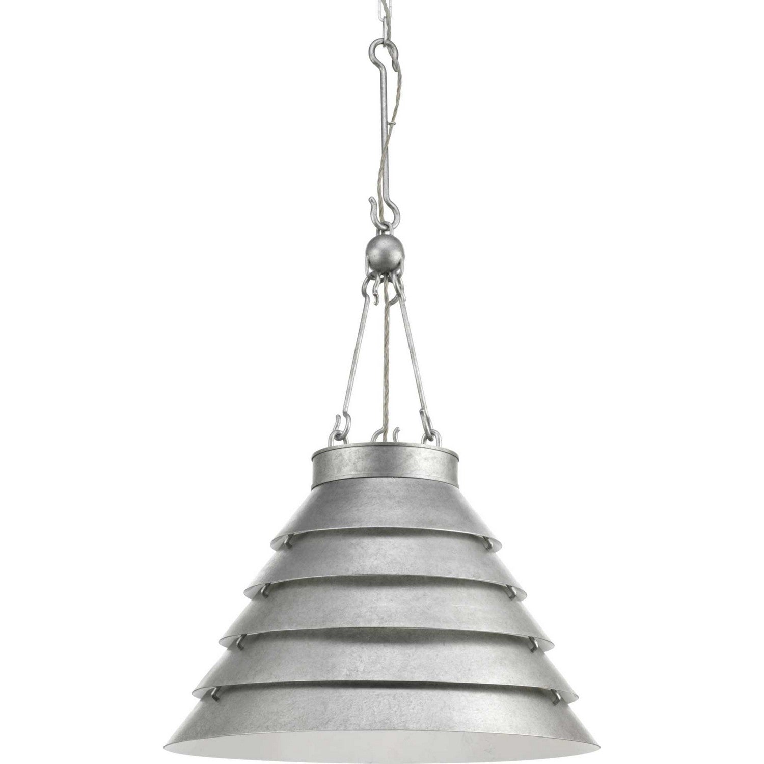 Progress Lighting - P500200-141 - Three Light Pendant - Point Dume-Surfrider - Galvanized