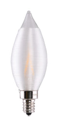 (4-Pack) Satco S11300 2W LED CA11 Candle Bulb, E12 Base, 2700K, 150 Lumens, Satin Spun