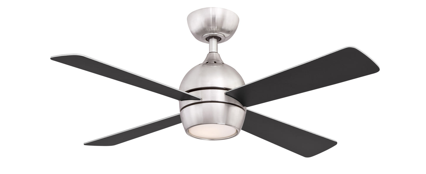Kwad 44 44" Ceiling Fan in Brushed Nickel