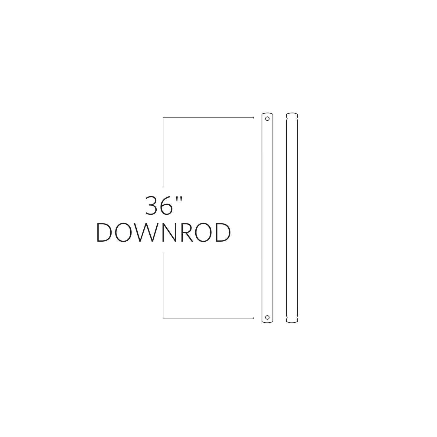 Universal Downrod in Chrome