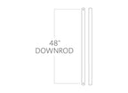 Universal Downrod in Dark Weathered Zinc
