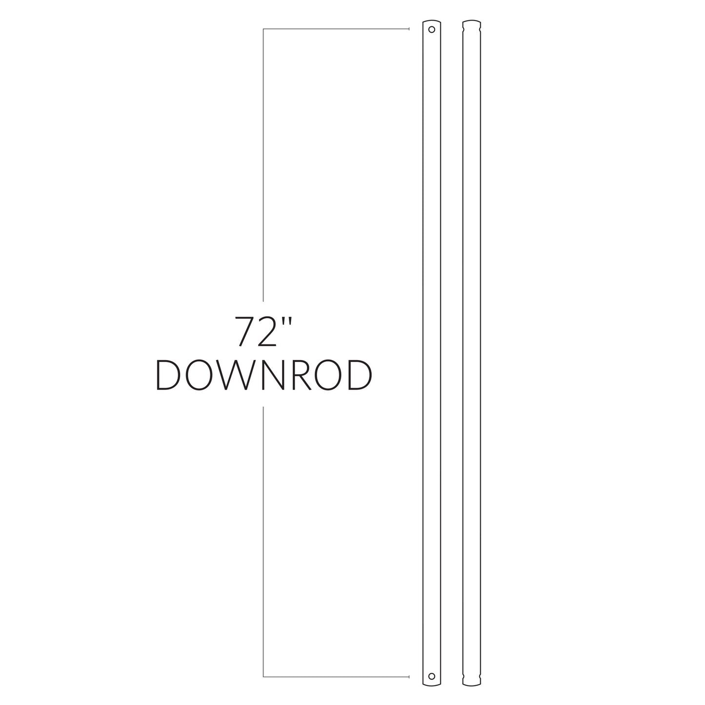 Universal Downrod in Satin Nickel