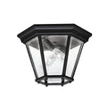 Madison Two Light Outdoor Ceiling Mount in Black
