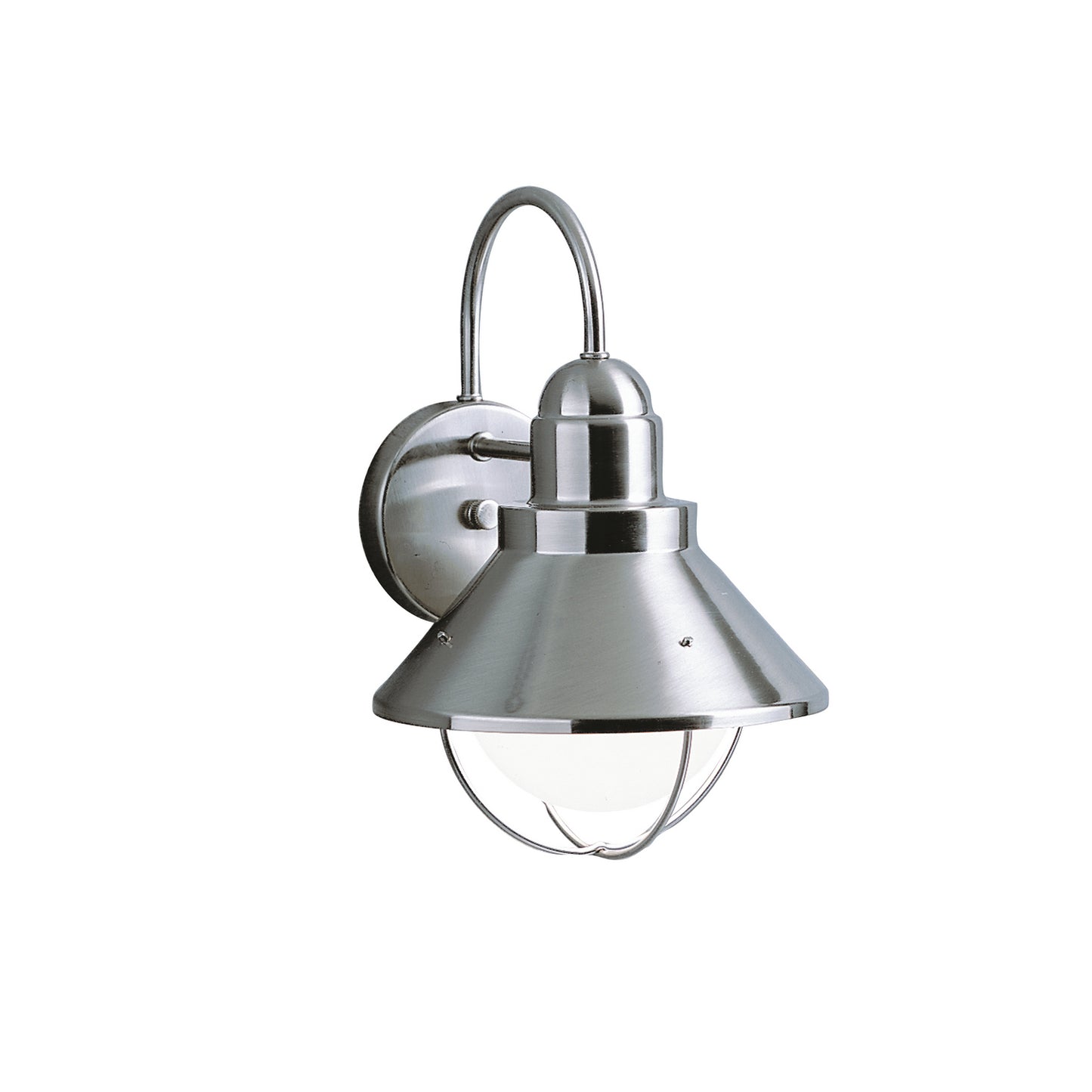Seaside One Light Outdoor Wall Mount in Brushed Nickel