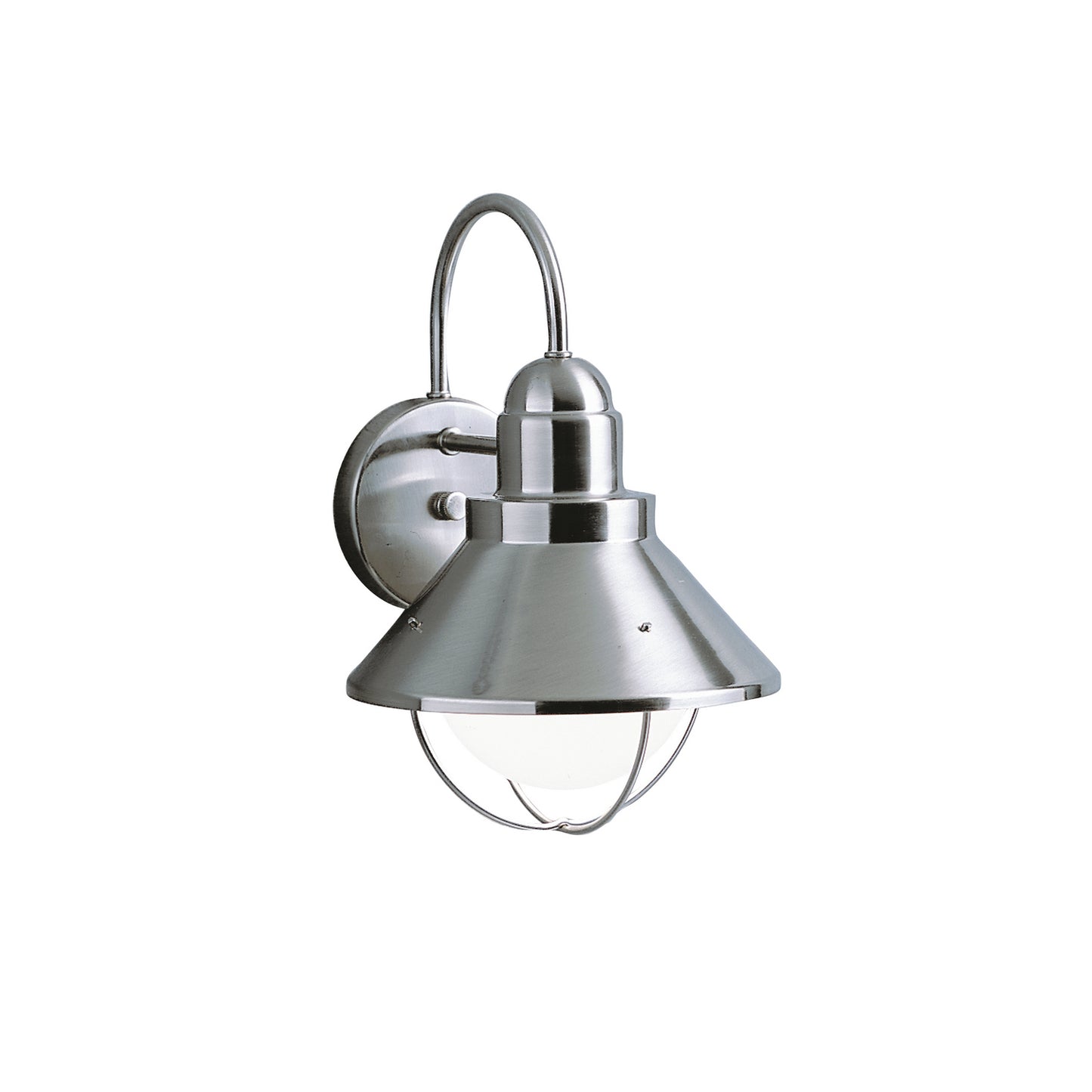 Seaside One Light Outdoor Wall Mount in Brushed Nickel