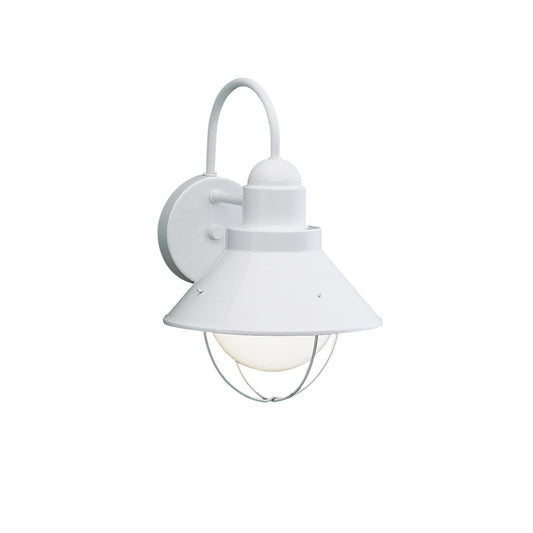 Seaside One Light Outdoor Wall Mount in White