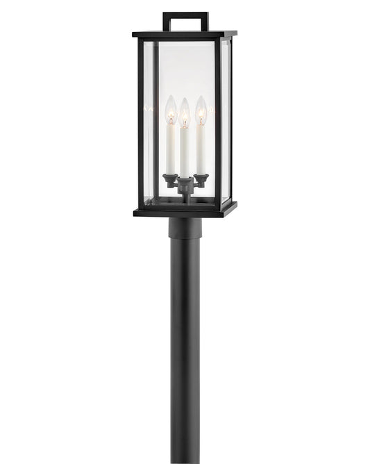 Weymouth LED Post Top or Pier Mount Lantern in Black