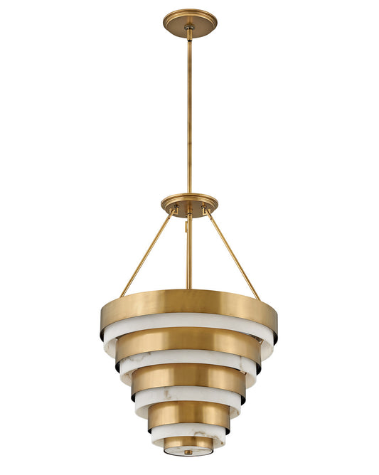 Echelon LED Pendant in Heritage Brass