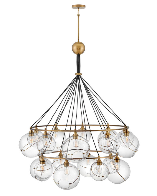Skye LED Chandelier in Heritage Brass