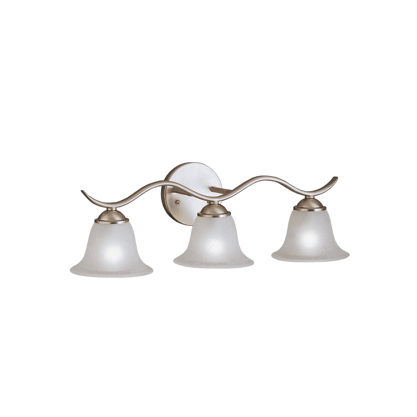 Dover Three Light Bath in Brushed Nickel