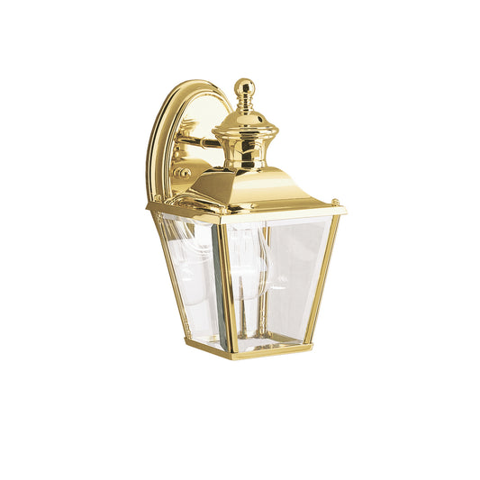 Bay Shore One Light Outdoor Wall Mount in Polished Brass