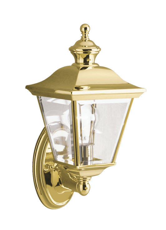 Bay Shore One Light Outdoor Wall Mount in Polished Brass
