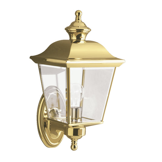 Bay Shore One Light Outdoor Wall Mount in Polished Brass