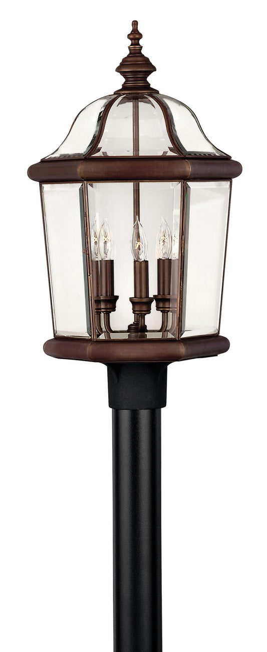 Augusta LED Post Top or Pier Mount Lantern in Copper Bronze