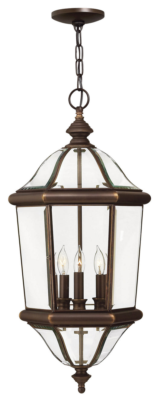 Augusta LED Hanging Lantern in Copper Bronze