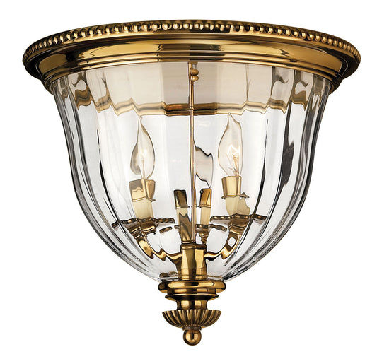 Cambridge LED Flush Mount in Burnished Brass