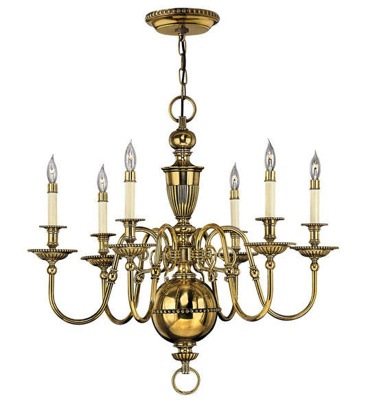 Cambridge LED Chandelier in Burnished Brass