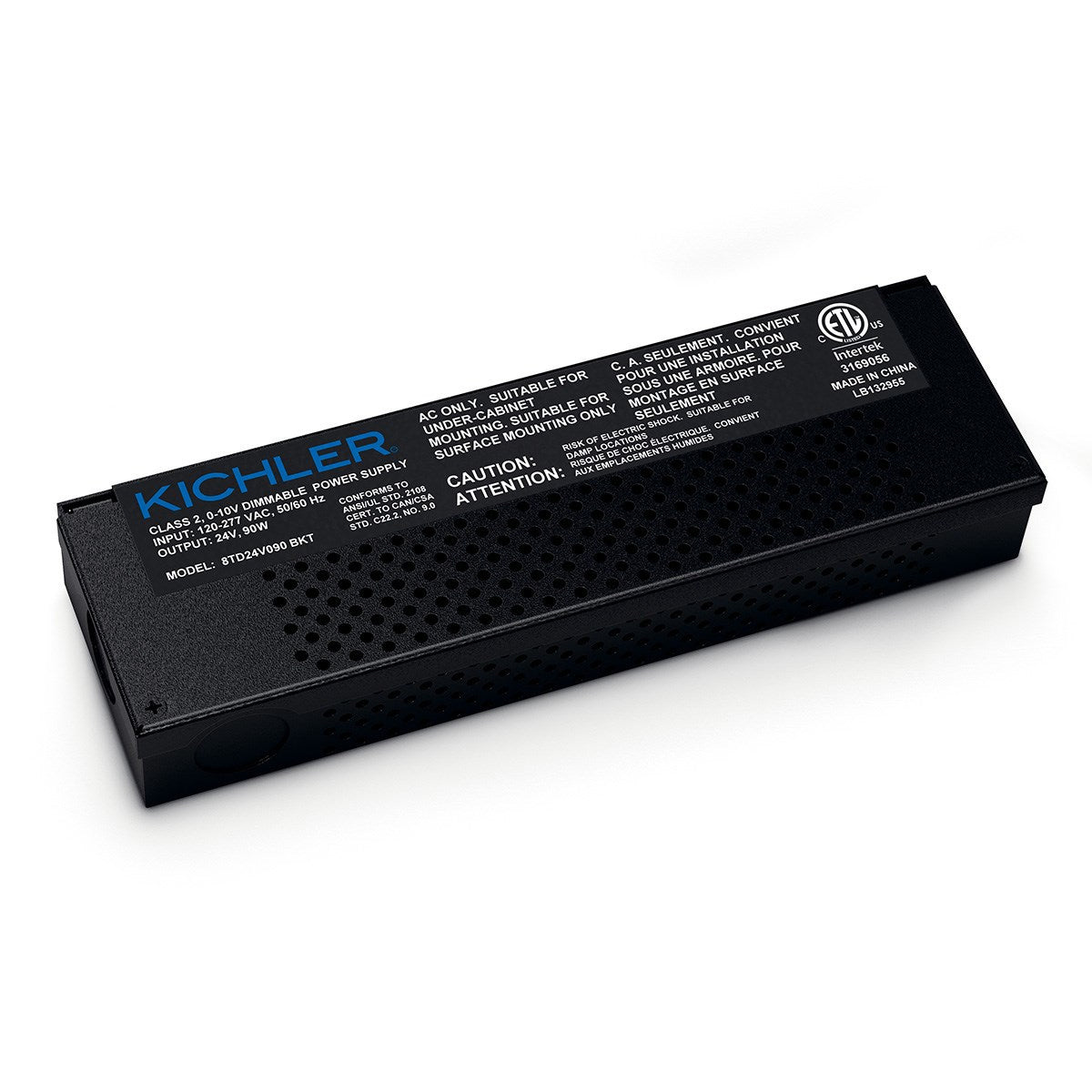 Led Power Supply 24V LED Driver in Textured Black