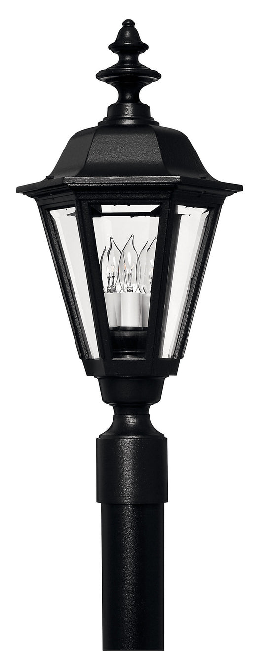 Manor House LED Post Top or Pier Mount Lantern in Black
