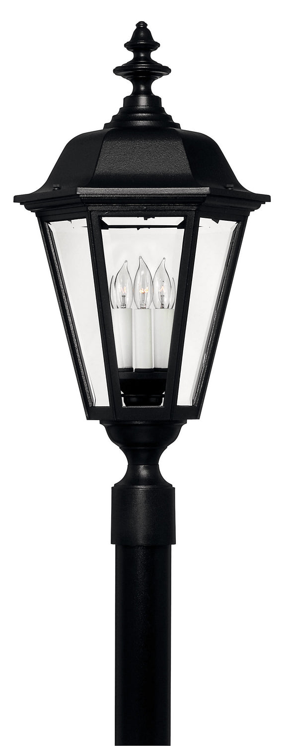 Manor House LED Post Top or Pier Mount Lantern in Black