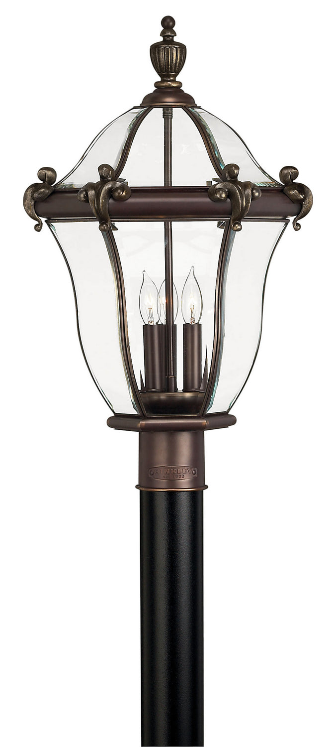 San Clemente LED Post Top or Pier Mount Lantern in Copper Bronze