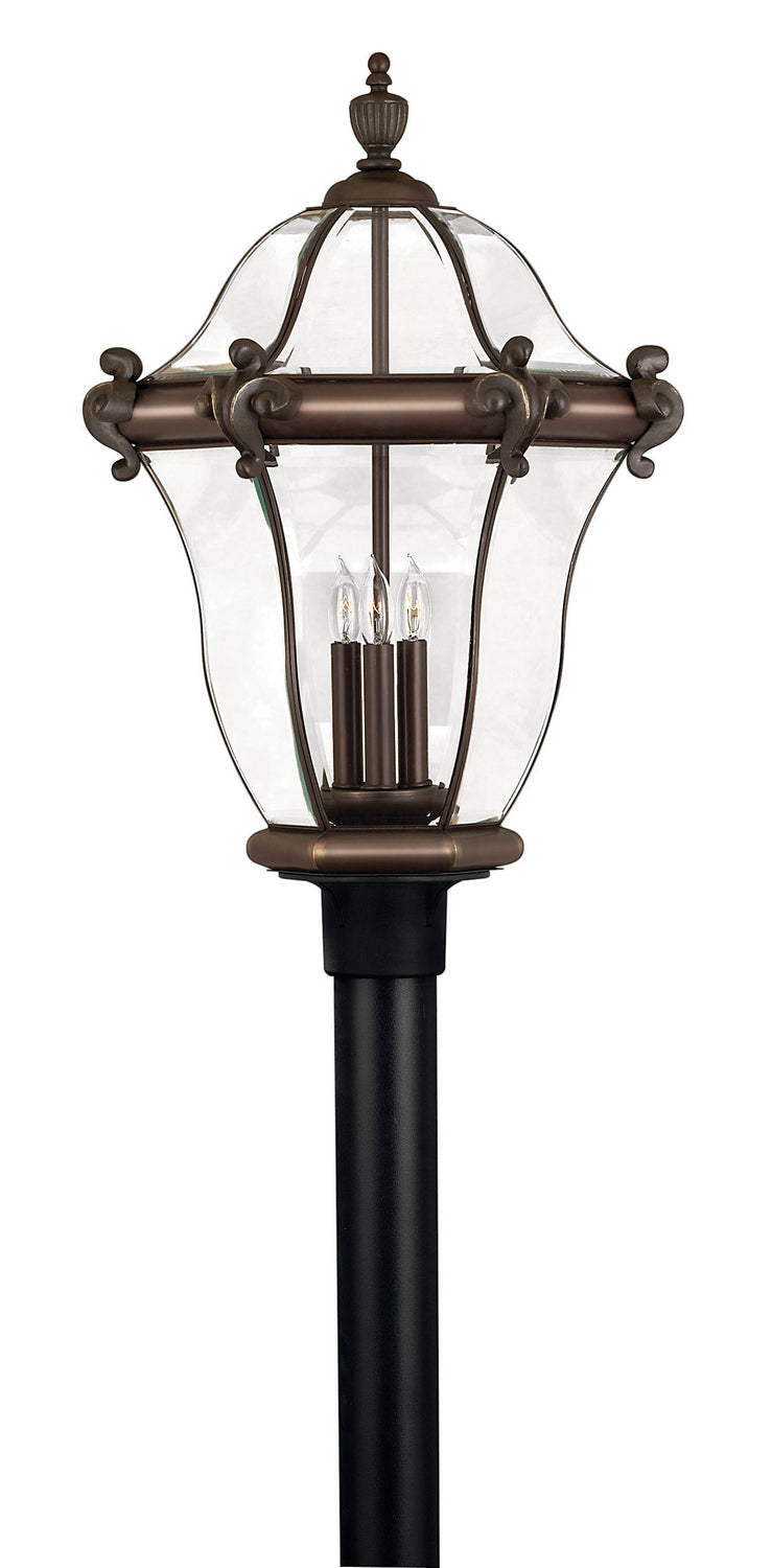 San Clemente LED Post Top or Pier Mount Lantern in Copper Bronze