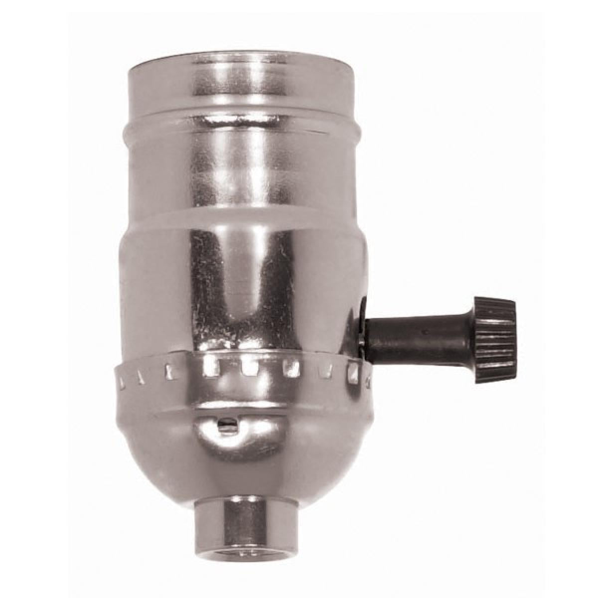 (4-Pack) 3-Way (2 Circuit) Turn Knob Socket With Removable Knob in Nickel