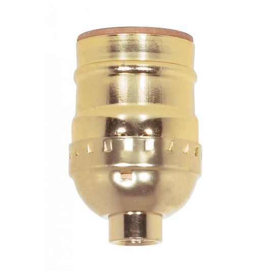 Satco - 80-1010 - Short Keyless Socket - Brite Gilt