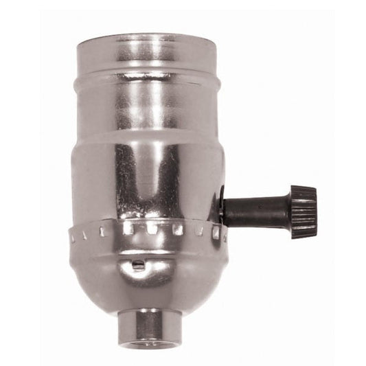(4-Pack) On-Off Turn Knob Socket With Removable Knob in Nickel