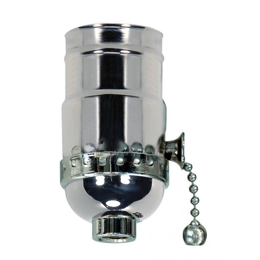 On-Off Pull Chain Socket in Polished Nickel