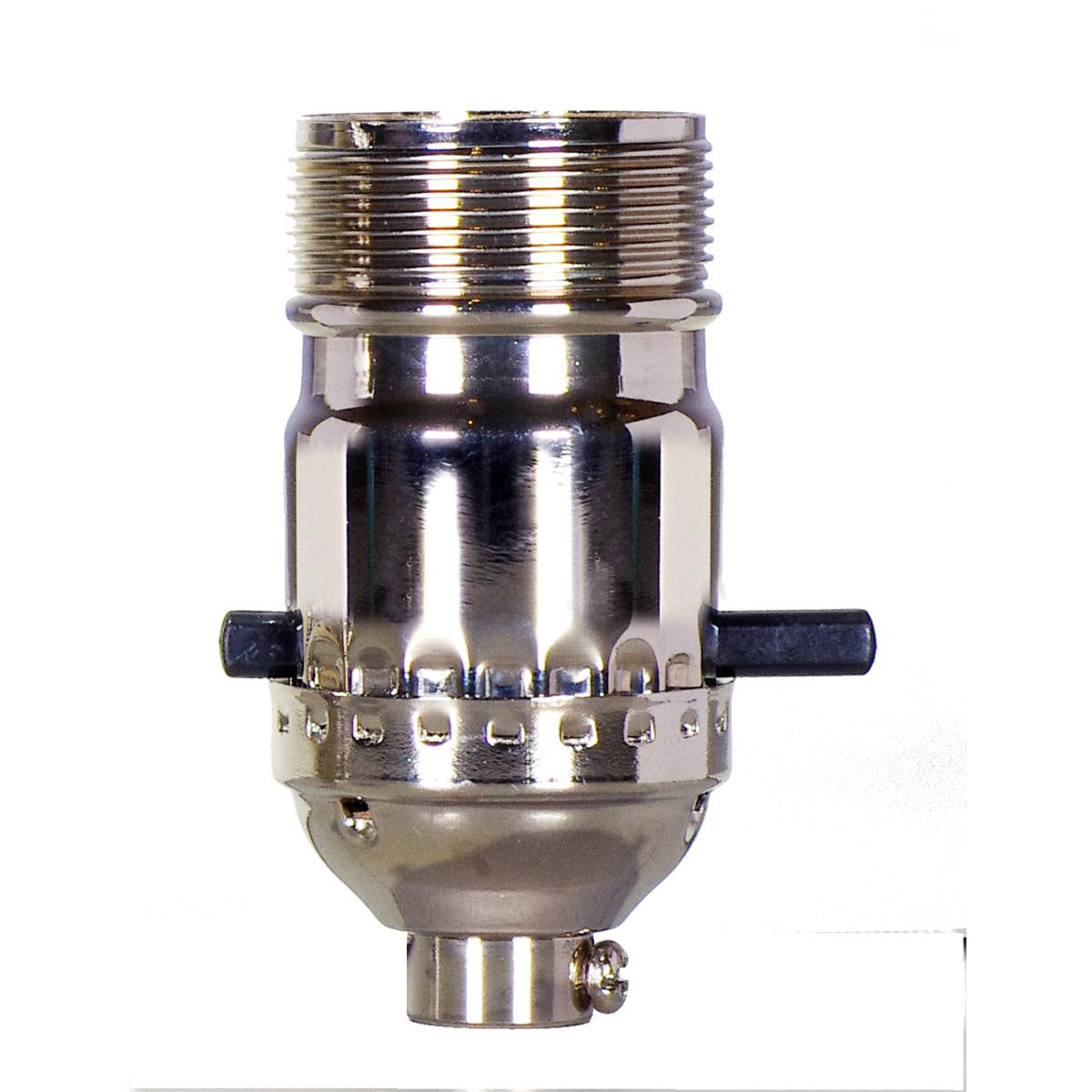 On-Off Push Thru Socket in Polished Nickel