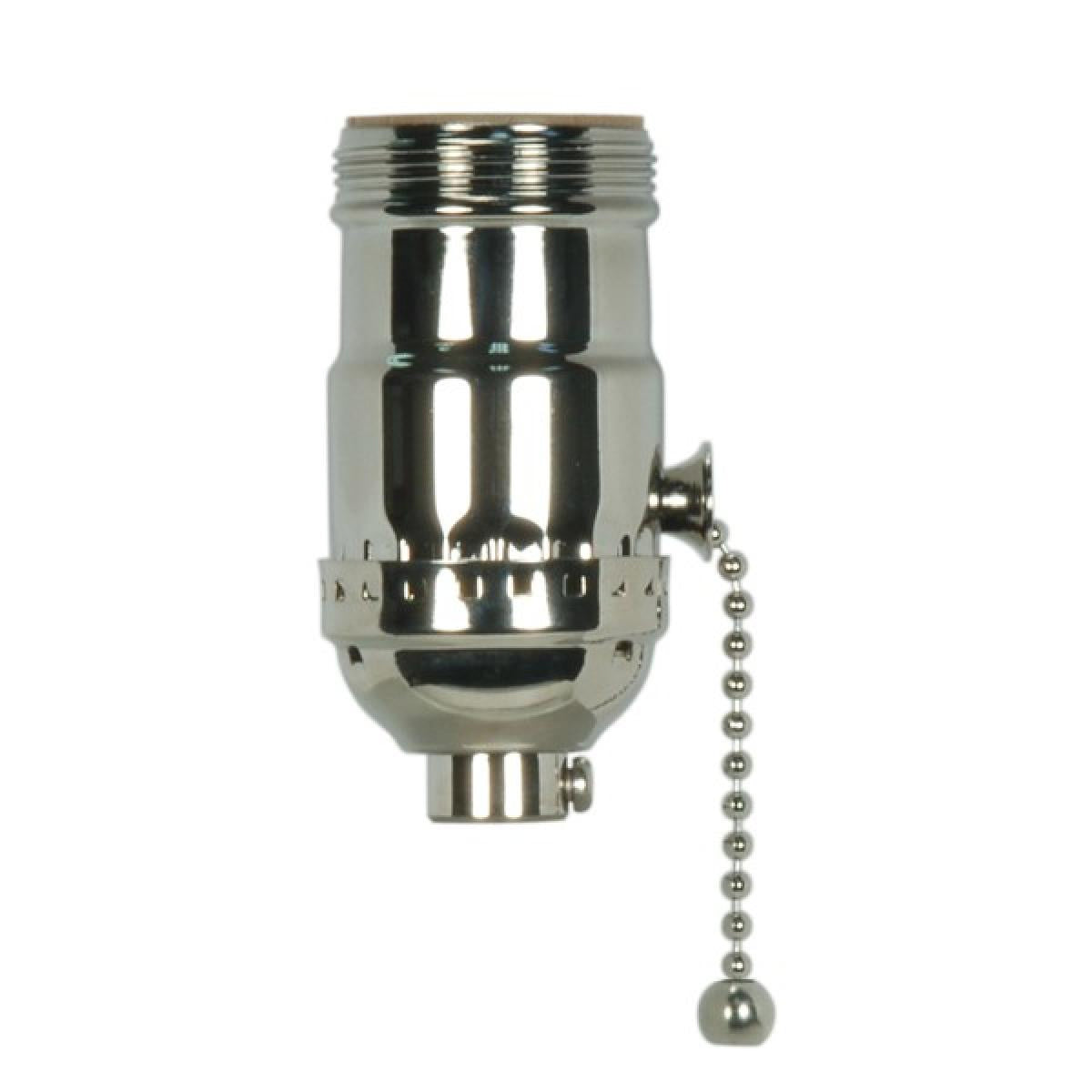 On-Off Pull Chain Socket in Polished Nickel
